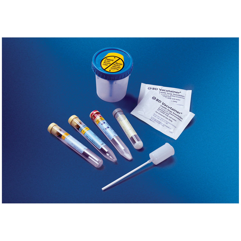 URINALYSIS CUP KIT: STERILE SCREW-CAP COLLECTION CUP, INTEGRATED TRANSFER DEVICE, 8ML DRAW 16 X 100MM UA PRESERVATIVE PLUS PLASTIC, SOLD AS CASE BD 20