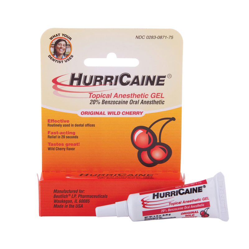 BEUTLICH HURRICAINE® TOPICAL ANESTHETIC ANESTHETIC GEL TOPICAL PHARMPACK 1/6 OZ TUBE 12/PK