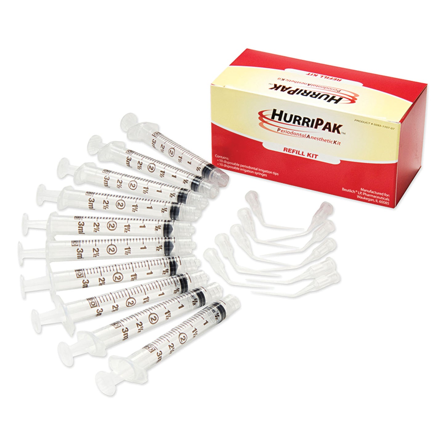 Beutlich Hurripak Refill Kit Anesthetic Hurripak Refill Kit10 Syringes/10 Tips -0283-1107-07