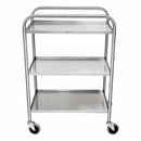 UTILITY CART, MEDIUM DUTY, 27 1/2"W X 40"H 18 1/8"D, SHELVES WITH 4 SIDED LIP, 4" SWIVEL CASTERS, SOLD AS EACH BLICKMAN 10001235