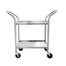 UTILITY CART, HEAVY DUTY, 41 3/4"W X 40"H X 19 1/4"D, SHELVES, 3-SIDED LIP, 5" CASTERS, WITH BRAKE, MR SAFE, SOLD AS EACH BLICKMAN 10001235