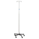 IV STAND, 4 HOOK W/THUMB OPERATED SLIDE LOCK W/5 LEG BASE, SOLD AS EACH BLICKMAN 10001235