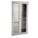 EQUIPMENT AND SUPPLIES CABINET 47"W X 60"H X 18"D SUPPLIES CABINET, GLASS DOOR, STAINLESS STEEL ADJUSTABLE SHELVES, SOLD AS EACH BLICKMAN 10001235