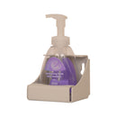 UNIVERSAL BOTTLE HOLDER, HOLDS A VARIETY OF BOTTLE SIZES, KEYHOLES FOR WALL MOUNTING, QUARTZ ABS PLASTIC, 4 3/8"W X 4"H X 4½"D, SOLD AS EACH MARKETLAB