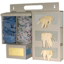 PROTECTIVE WEAR ORGANIZER, QUARTZ BEIGE, ABS PLASTIC, HOLDS: FLAT PACK OR LAUNDERABLE GOWNS, BOXES OF GLOVES, BOX OF EARLOOP STYLE, SOLD AS EACH MARKE