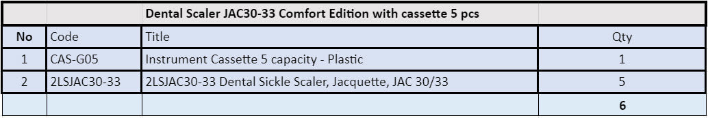 Dental Scaler JAC30-33 Comfort Edition with Cassette 5 pcs - Osung USA