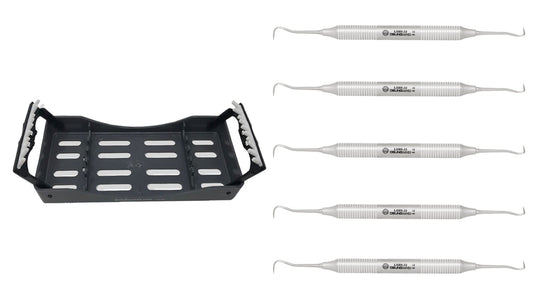 Dental Scaler H5-33 Light Wt. Metal Handle, 5 Pcs Set - Osung USA