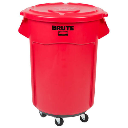 Can, Waste Rubbermaid Brute Vntd Red 55Gl, 1/Ea