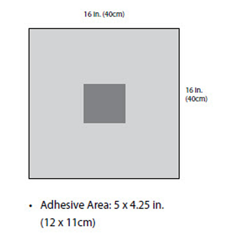 POLY U-DRAPE, CLEAR, SMALL, WITH ADHESIVE, 9.5 X 19.5, STERILE, 10/CS, SOLD AS CASE CARDINAL 261