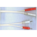 LEADWIRE, DUAL SHEATHED BANANA, DUAL PINS, 72" LEADS, IVORY, RED PLUG & BLACK PINS, SOLD AS EACH CANADIAN 10000703
