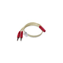 BANANA BIFURCATED LEADWIRE, 18", IVORY WIRE, BLACK PLUG & PINS, SOLD AS EACH CANADIAN 10000703