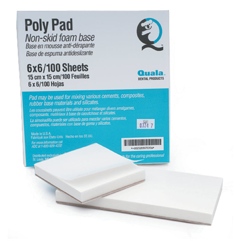 MIXING PADS, 6" X 6" POLY, 100/PAD, 6 PADS/PK, SOLD AS PACK QUALA 10000640