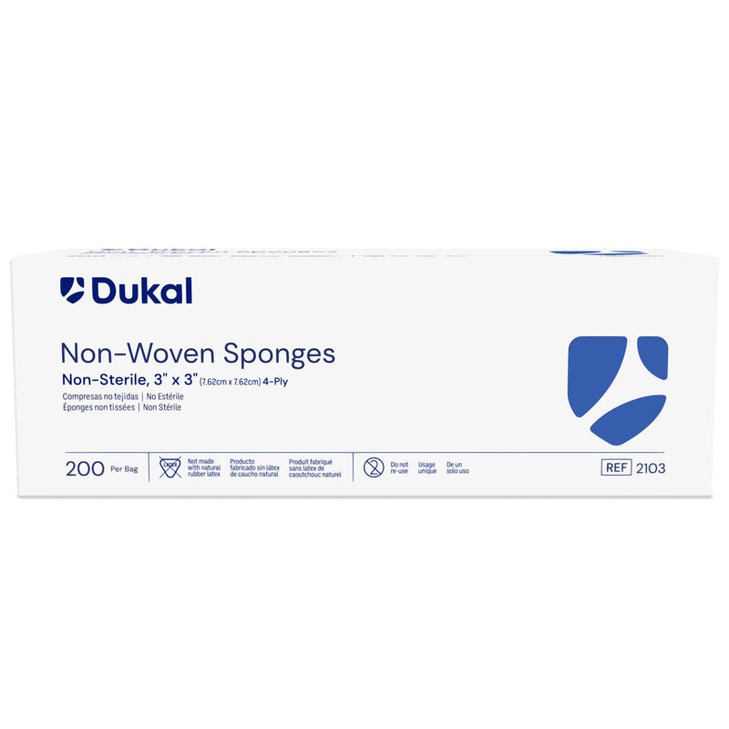 CLINISORB NON-WOVEN SPONGE, 4" X 4", 4-PLY, STERILE, 2/PK, 50 PK/BX, 12 BX/CS, SOLD AS CASE DUKAL 10000117