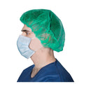 BOUFFANT CAP, 21", ACCORDIAN, GREEN, NON-STERILE, 100/BG, 10 BG/CS, SOLD AS CASE DUKAL 10000117