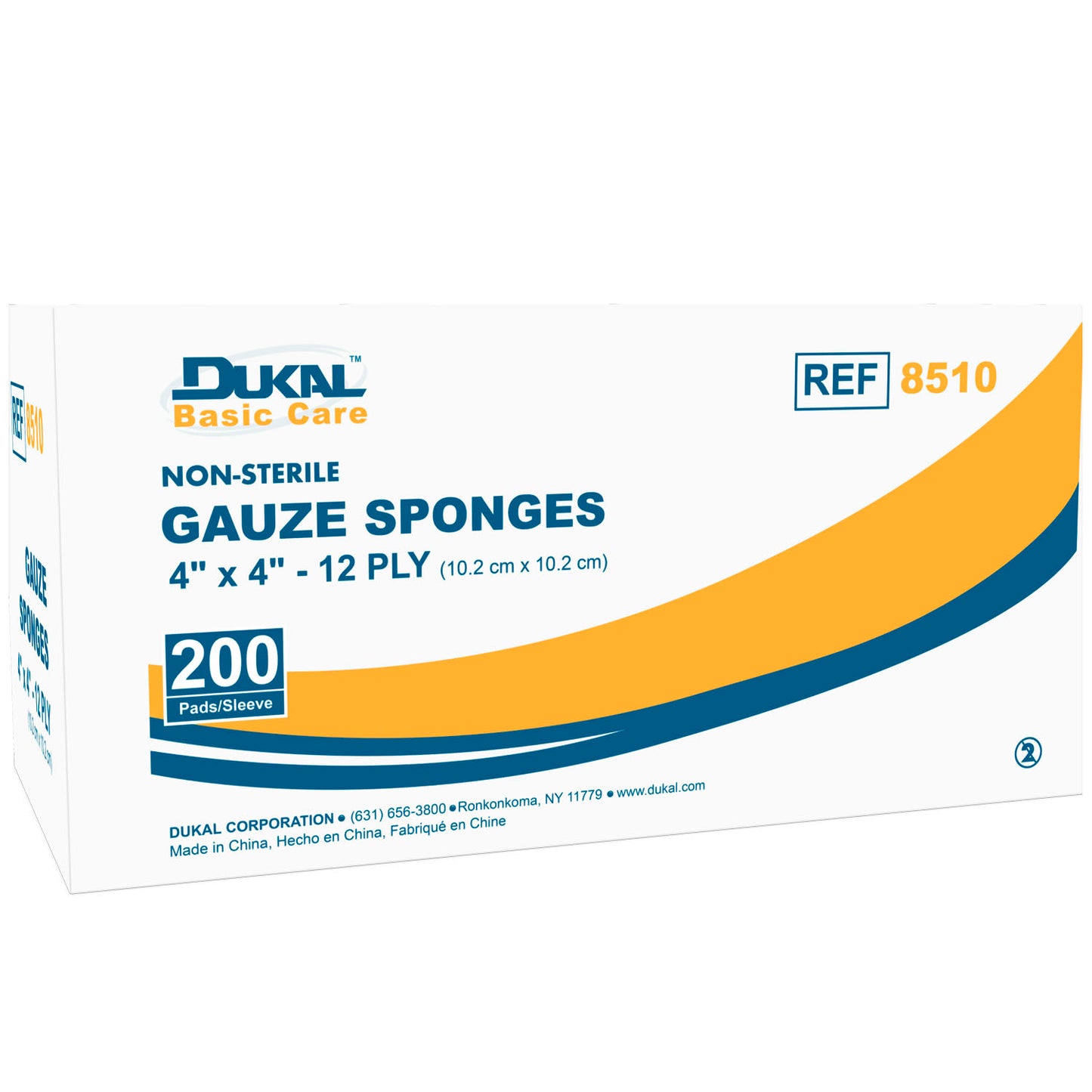 Dukal Basic Gauze Sponges Sponge Gauze 4X4 12Ply Ns200/Bg 10Bg/Cs