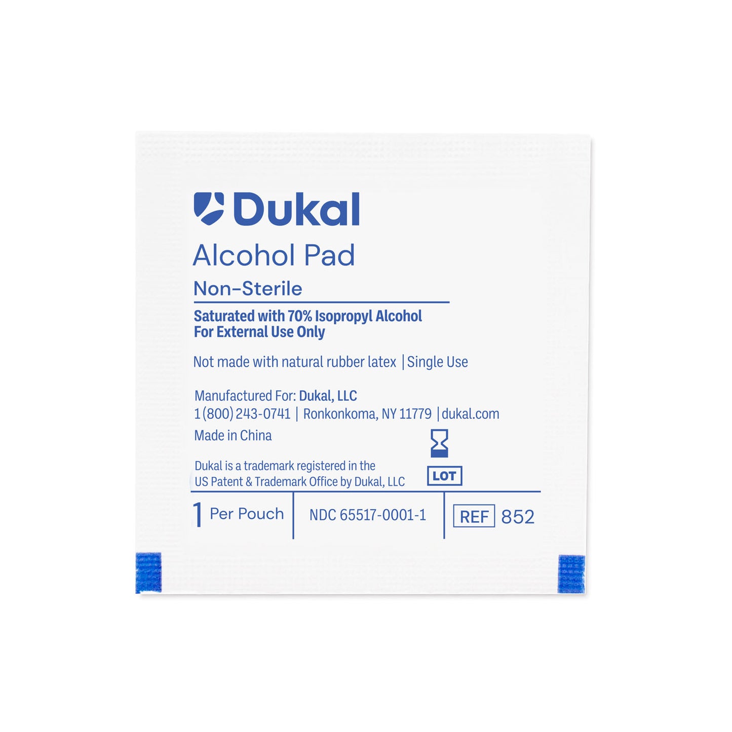 Dukal Alcohol Pads Prep Pad Alcohol Md Bulk 2Ply1000/Bx 4Bx/Cs