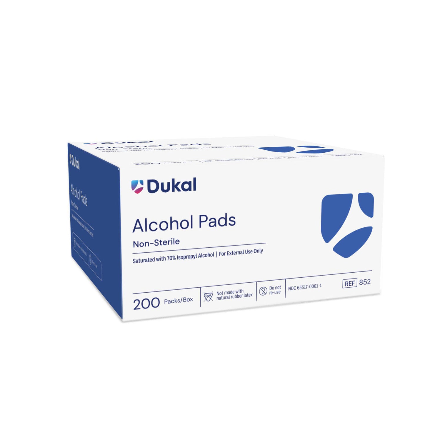 Dukal Alcohol Pads Prep Pad Alcohol Ns 2Ply200/Bx 20Bx/Cs