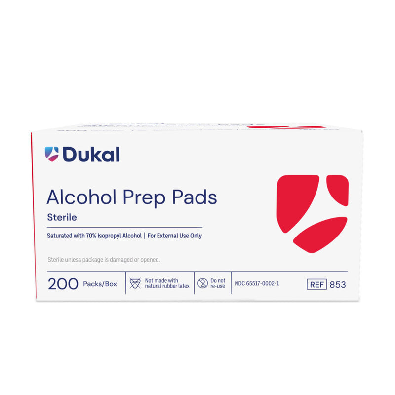 DUKAL ALCOHOL PADS PREP PAD ALCOHOL ST 2PLY200/BX 20BX/CS