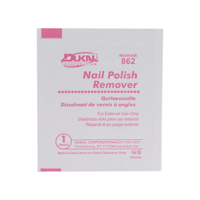 DUKAL NAIL POLISH REMOVER REMOVER PAD NAIL POLISH 100/BX10BX/CS