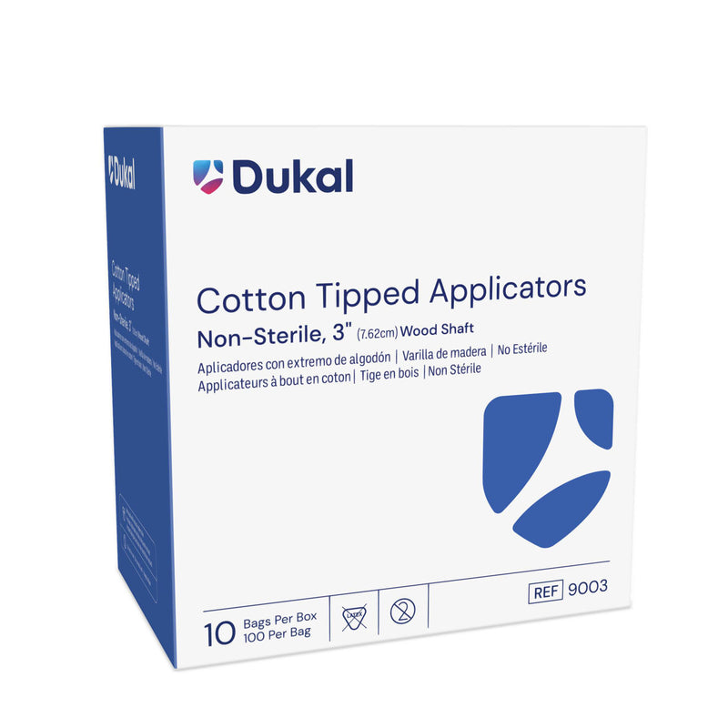 APPLICATOR, 6" COTTON TIP, STERILE, 2/PK, 100 PK/BX, 10 BX/CS, SOLD AS CASE DUKAL 10000117