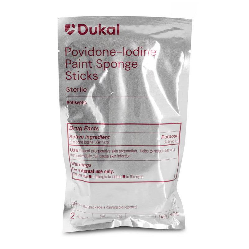 POVIDONE-IODINE PAINT SPONGE STICKS, 2/PK, 10 PK/BX, 8 BX/CS, SOLD AS CASE DUKAL 10000117