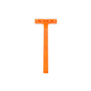 RAZOR, SINGLE EDGE, ORANGE HANDLE, CLEAR PLASTIC GUARD, 100/BX, 20 BX/CS, SOLD AS CASE DUKAL 10000117