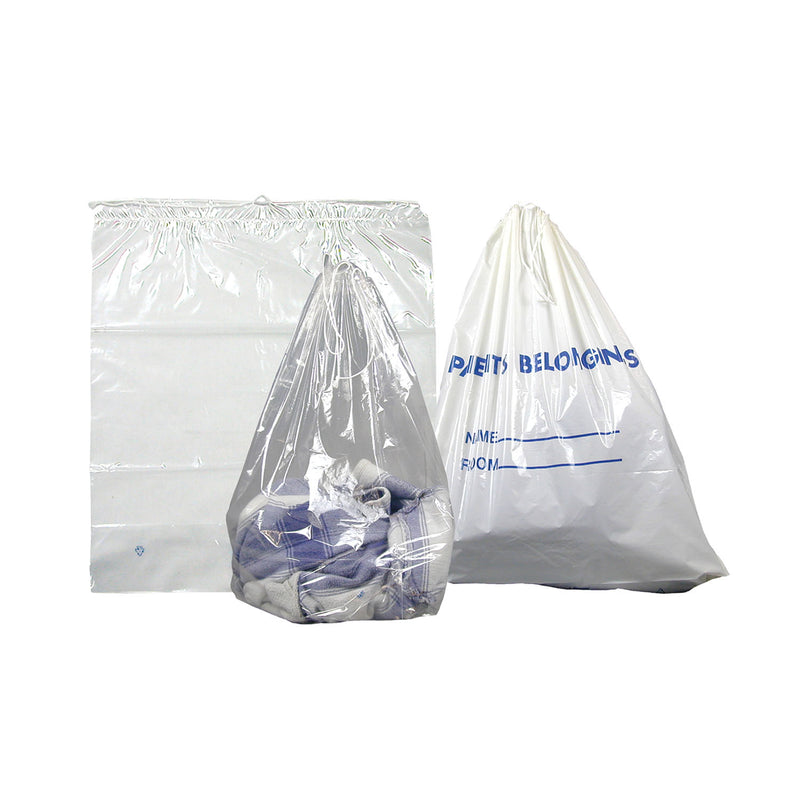 DUKAL DAWNMIST PATIENT BELONGINGS BAGS BAG DRAWSTRING 17X17 CLEAR500/CS