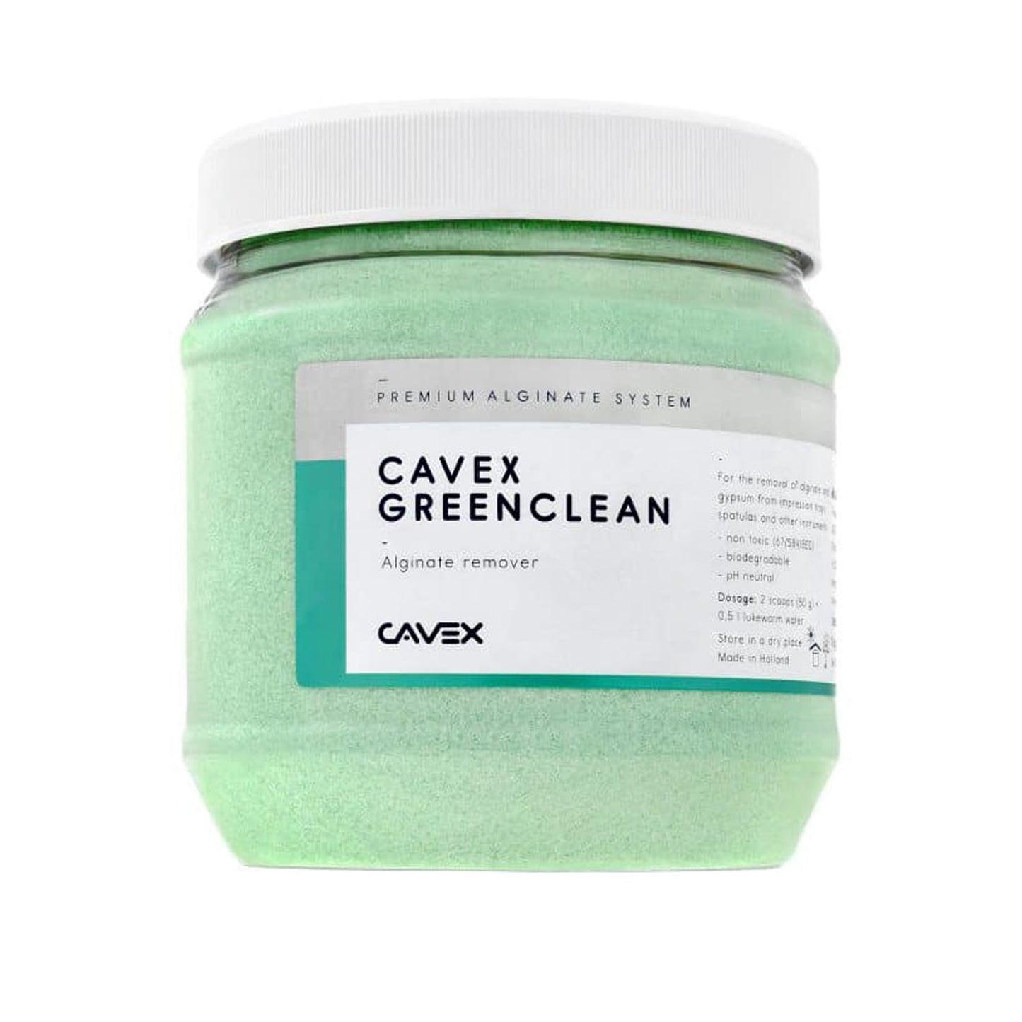 Dukal Cavex Impression Material Remover Alginate Greencleancavex 1Kg Jar 18/Cs