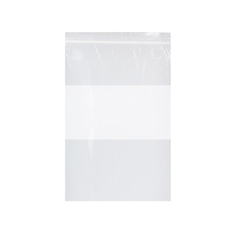 DUKAL DAWNMIST RECLOSABLE BAGS ZIP BAG CLEAR 12X15 WHT BLOCK1000/CS