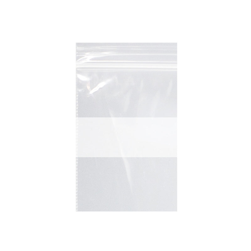 DUKAL DAWNMIST RECLOSABLE BAGS ZIP BAG CLEAR 3X5 WHT BLOCK1000/CS