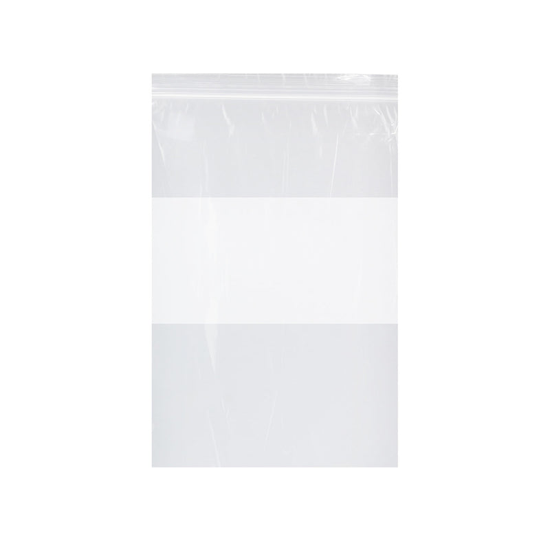 DUKAL DAWNMIST RECLOSABLE BAGS ZIP BAG CLEAR 5X8 WHT BLOCK1000/CS