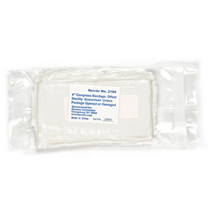 COMPRESS BANDAGE, 4", STERILE, BULK, 700/CS, SOLD AS CASE DYNAREX 10000058
