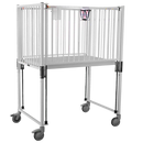 INFANT CRIB, PLEXIGLAS END, FLAT PAN, 30" X 44", EPOXY, SOLD AS EACH NOVUM 10000645