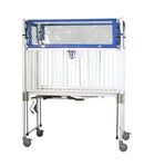 INFANT CRIB, VINYL SIDE & END PANELS, FLAT PAN, TRENDELENBURG, 30" X 44", CHROME, SOLD AS EACH NOVUM 10000645