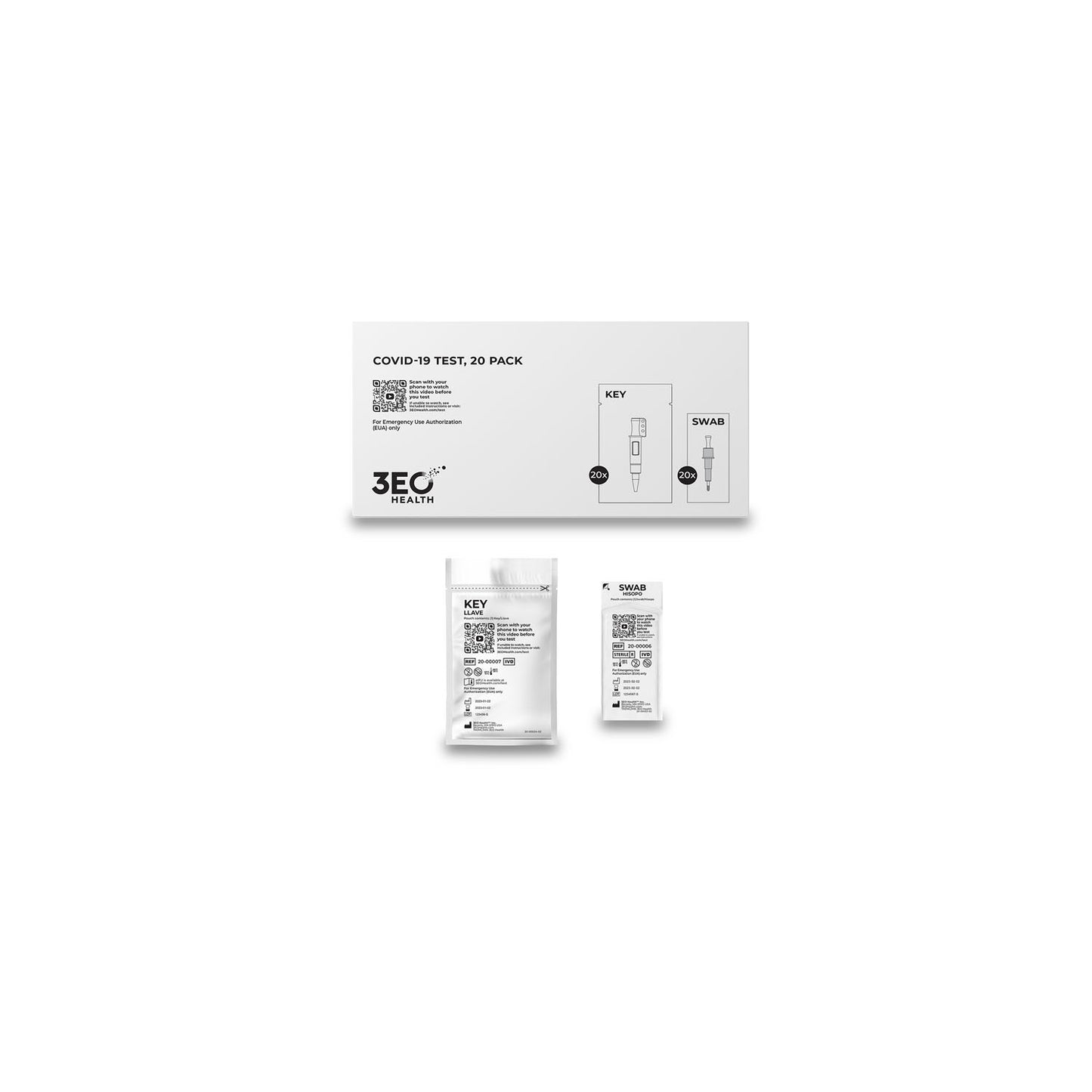 3Eo Health Covid-19 Test Kits Test Covid-19 20/Pk -TPK-20-COV19