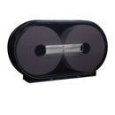 BATH TISSUE ROLL DISPENSER, JUMBO, TWIN, UNIVERSAL, SMOKE, T22, PLASTIC, 11.8" X 19.3" X 5.5", SOLD AS EACH ESSITY 10001226