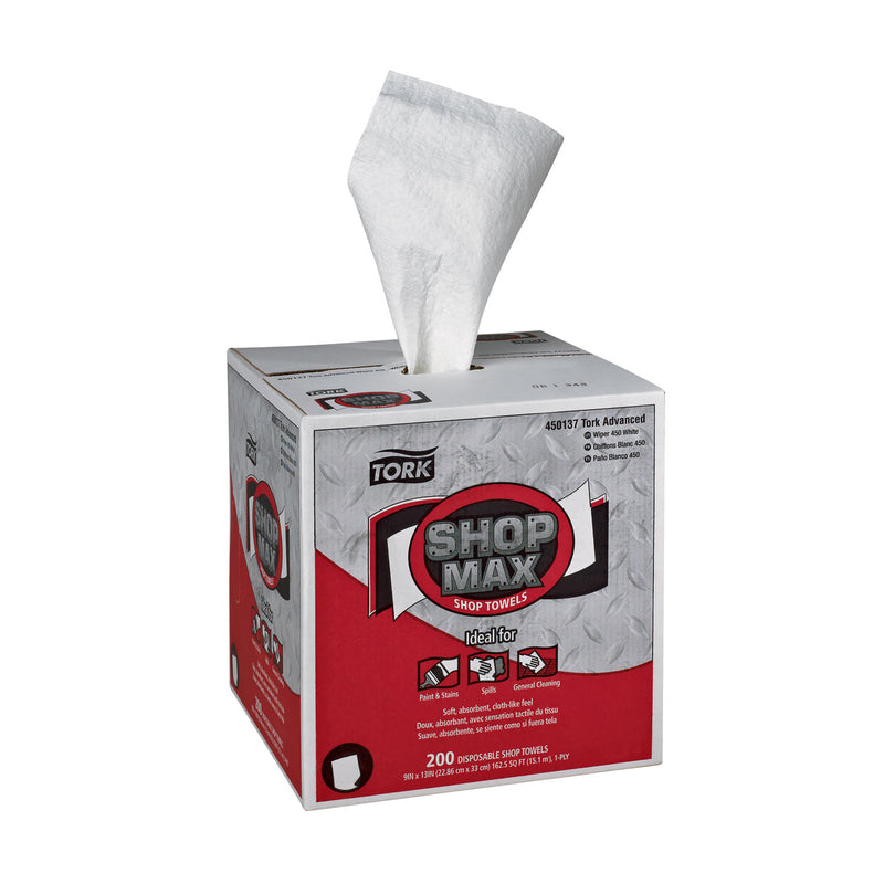 SHOPMAX WIPER, ROLL TOWEL, ADVANCED, WHITE, 1-PLY, 47FT, 11" X 4.2", 60 SHT/RL, 30 RL/CS, SOLD AS CASE ESSITY 10001226