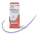 SUTURE, PRECISION POINT REVERSE CUTTING, SIZE 3-0, 18", UNDYED MONOFILAMENT, NEEDLE PS-2, 3/8 CIRCLE, 1 DZ/BX, SOLD AS BOX ETHICON 243