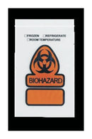 RECLOSABLE SPECIMEN TRANSPORT BAG, 3 WALL ZIPS, PRINTED "BIOHAZARD", 12" X 15", YELLOW TINT-PRINTED "PRIORITY", 1000/CS, SOLD AS CASE ASP 10001342