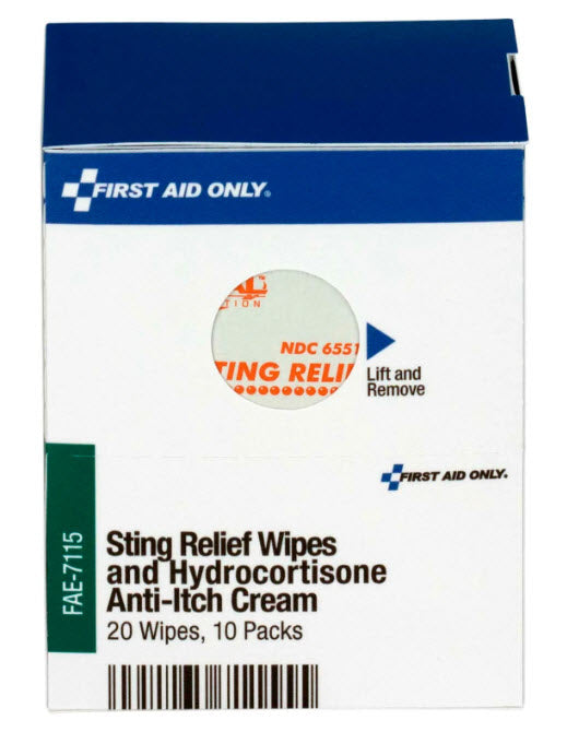 First Aid Only/Acme United Refill Items For Kits Refill Sc Sting Relief Wipeshydrocortisone Cream (Drop) -FAE-7115-001 - BriteSources