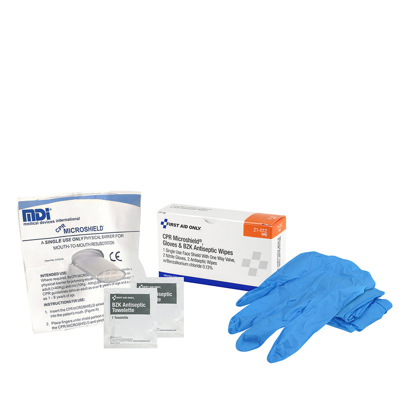 First Aid Only/Acme United Cpr Kit First Aid Kt 5Pc Cpr Microshldgloves Antiseptic Wipes -21-012 - BriteSources