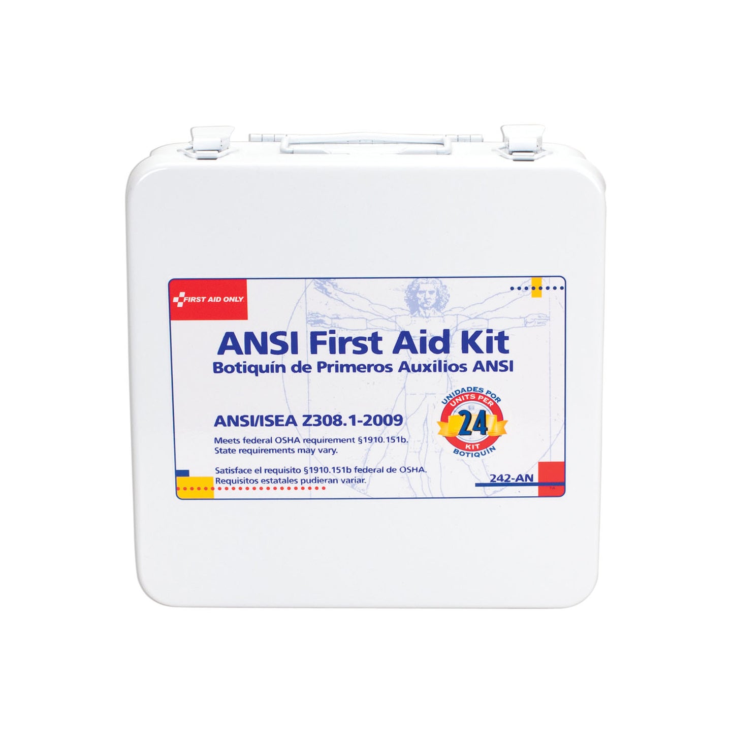 First Aid Only/Acme United First Aid Kits First Aid Kt 24 Unit Metal Cs -242-AN