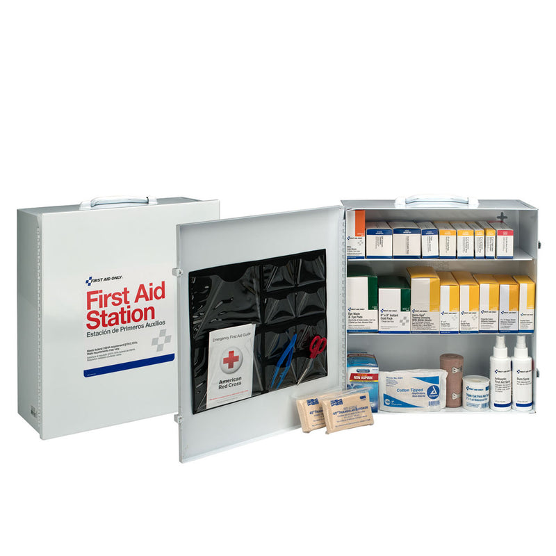 FIRST AID ONLY/ACME UNITED FIRST AID STATION - 3 SHELF METAL CABINET FIRST AID 3SHELF (DROP)