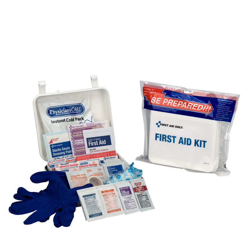 VEHICLE FIRST AID KIT, 104 PIECE, FABRIC CASE, SOLD AS EACH FIRST 10000455