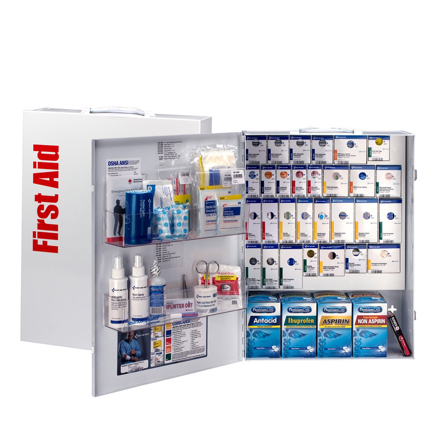 First Aid Only/Acme United Travel & Specialty Kits Cabinet Smrt Cmplince Gen Busifrst Aid Xl Metl W/ Med -90732