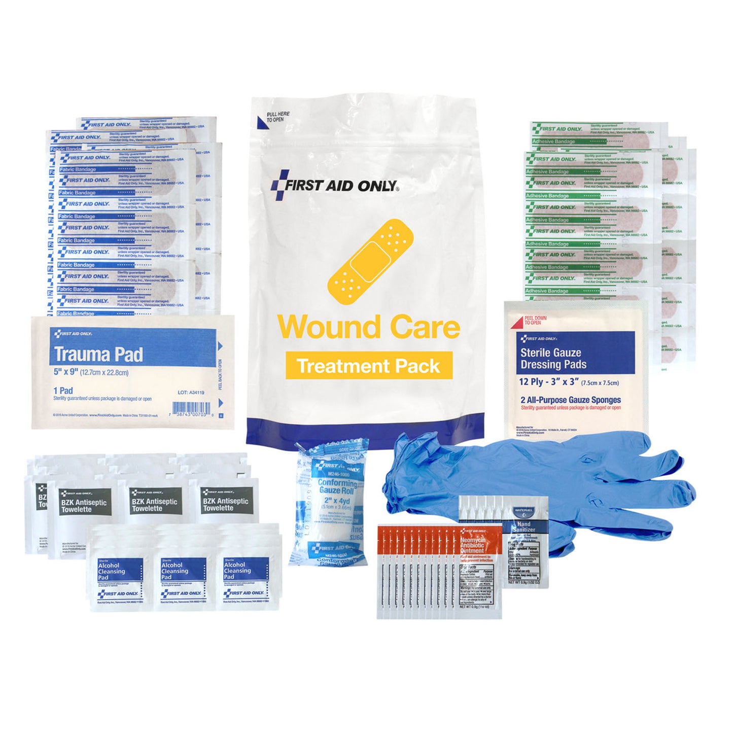 First Aid Only/Acme United Emergency Response Kits & Packs Wound Care Treament Pk -91164