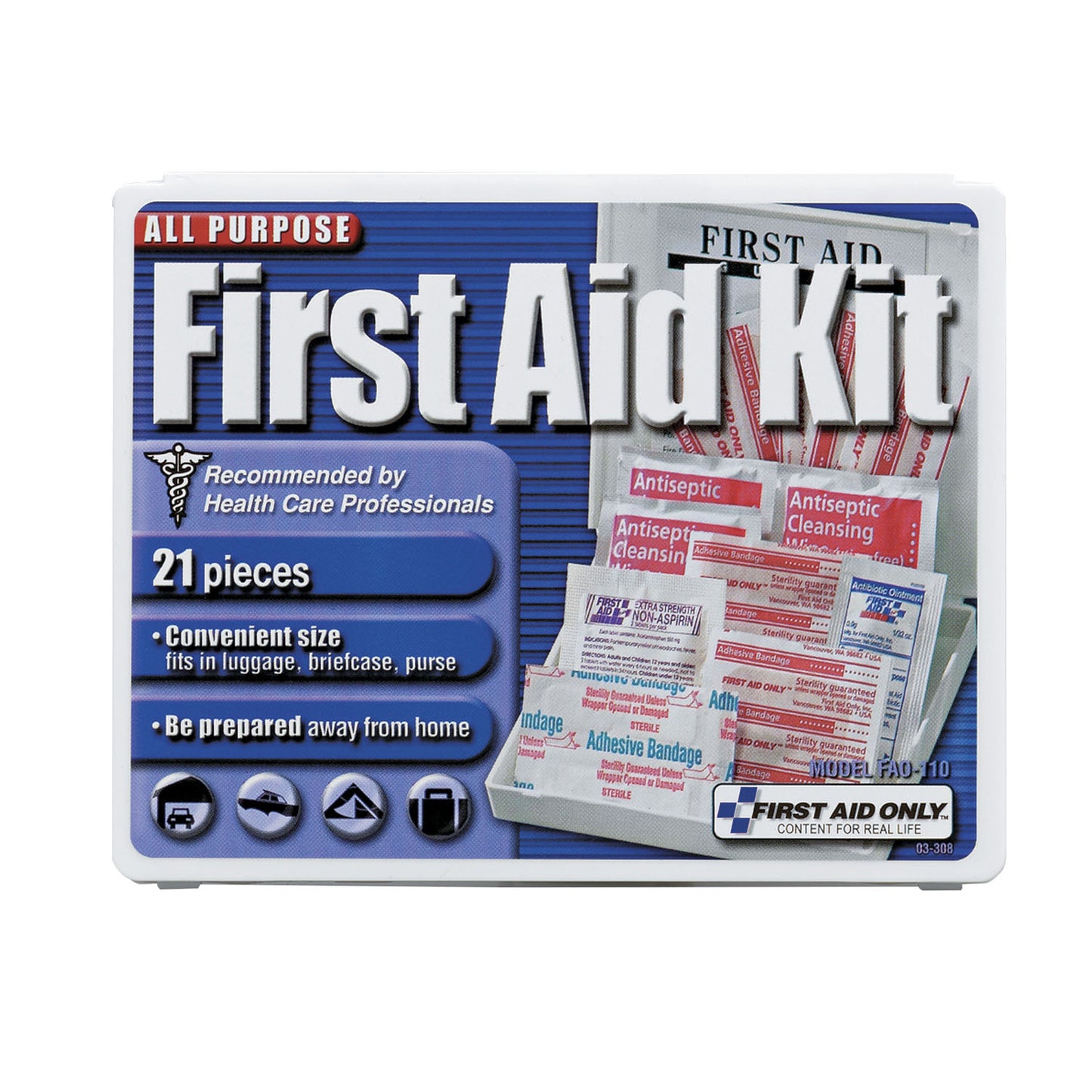 First Aid Only/Acme United Travel & Specialty Kits First Aid Kt Travel 17 Pieceplastic Cs -FAO-106