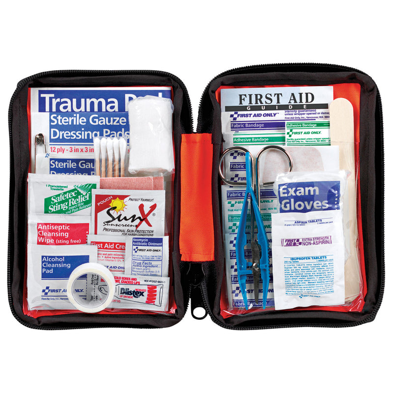 OUTDOOR FIRST AID KIT, 107 PIECE, FABRIC CASE, 6/CS, SOLD AS CASE FIRST 10000455