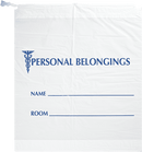 BELONGINGS BAG, 18" X 18" + 6 B.G., DRAWSTRING, OPAQUE WITH BLUE PRINT, 500/CS, SOLD AS CASE ASP 10001342
