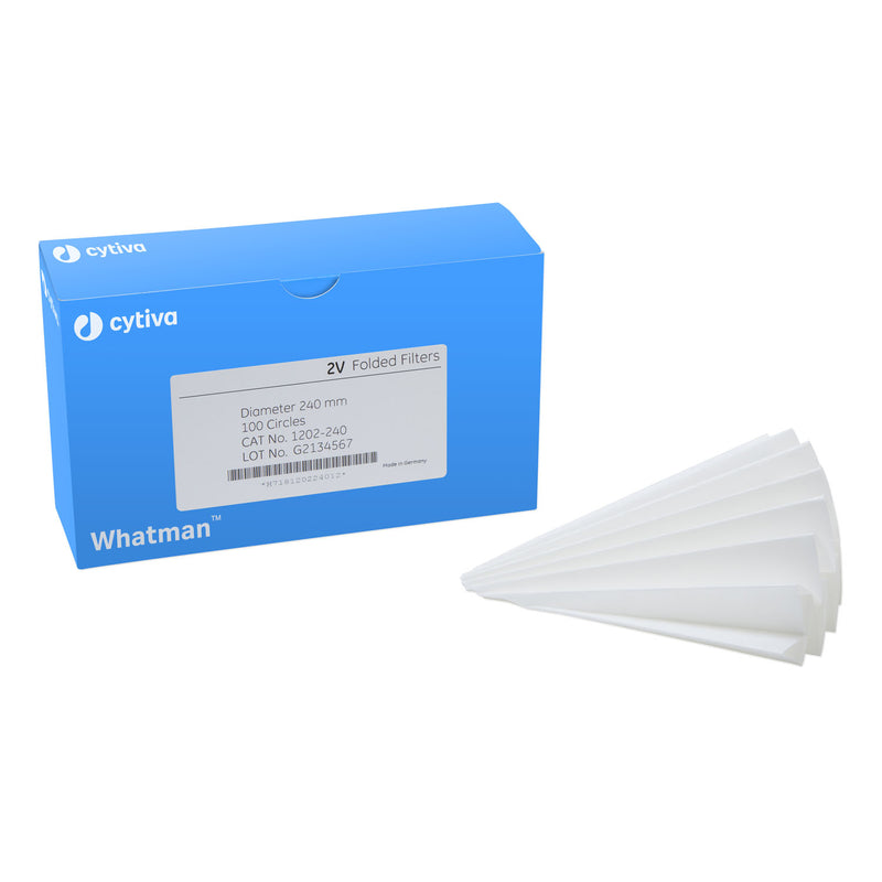 CYTIVA CELLULOSE FILTER PAPERS PAPER FILTER 400MM DIA CIRCLEFOLDED GRADE 2V 100/PK